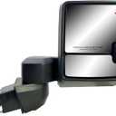 Passenger Right Side Door Towing Mirror Power and Heated with Signal Light and BLIS Chrome Back Cover For Chevrolet Silverado GMC Sierra 2500HD 3500HD from 2019 to 2024