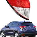 Driver Side Tail Light Assembly Compatible with 2016 2017 2018 2019 2020 2021 2022 Honda HRV, Left Taillight Set, Rear Outer Taillamp Replacement 3355T7SA01 33552T7WA31 HO2804109 HO2804119