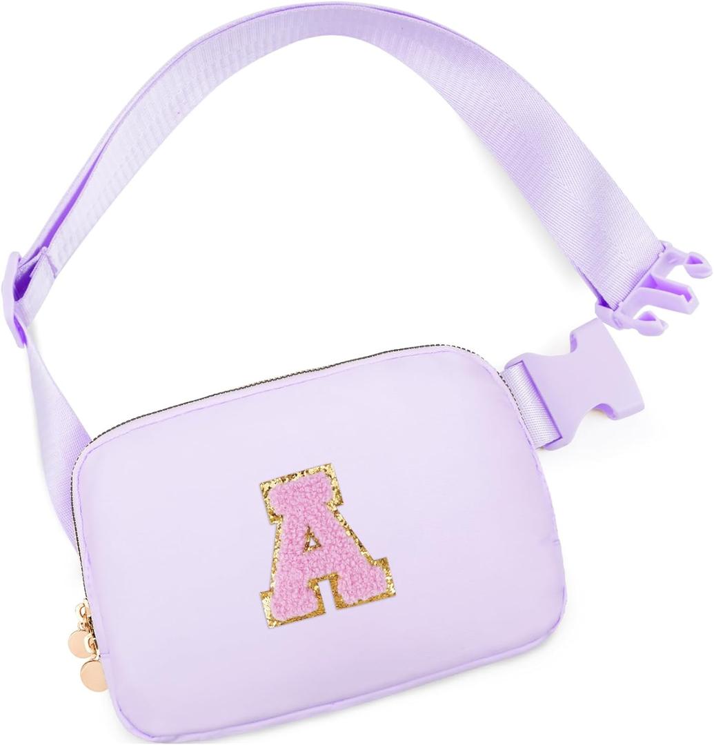 Birthday Gifts for 4 5 6 7 8 9 10 11 12 13 Year Old Girls,Gifts for Teens Kids Daughter Sister Her,Two Way Zipper Crossbody Bag Fanny Pack Belt Bag Cute Trendy Stuff - Lavender,A
