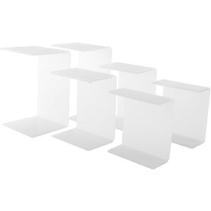 Acrylic Display Risers, Clear Rectangle Stands Shelf for Display 6Pcs