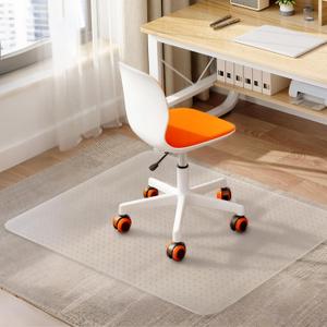 Office Chair Mat for Carpet - 36x48 Inch Plastic Computer Desk Floor Protectors for Chairs Clear Under Desk Rug Pad for Rolling Gaming Chair