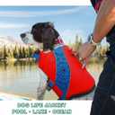 Fragralley Dog Life Jacket with High Buoyancy, Reflective Strips, Rescue Handle, Adjustable Fit, Quick Release Buckles, Tear-Resistant Nylon, Swim Life Vest for Small Medium Large Dogs (RED(Spider Web))