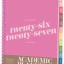 2 x Rileys Academic Planner 2026-2027, Daily, Weekly & Monthly Planner, July 2026 - June 2027, Student Notes Pages, Twin-Wire Binding, Weekly Agenda for School & Work (8 x 6-Inches, Diagonal, Pink)
