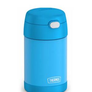 Thermos Stainless Steal Food Jar with Folding Spoon-Blue