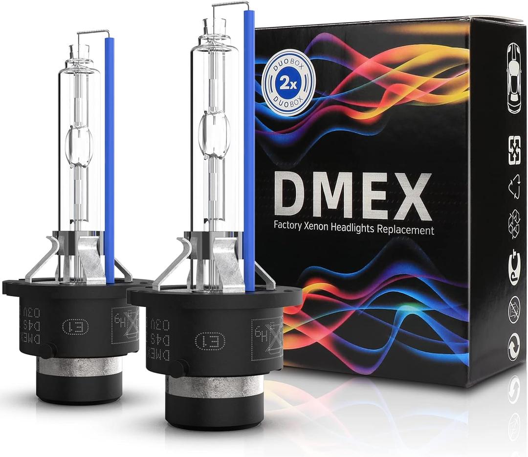 DMEX D4S 35W Xenon Headlight HID Bulbs 6000K Cool White 66440 42402 42402WX Replacement - Pack of 2(Not fit Halogen Headlight Assembly)