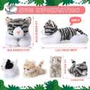 Skylety 5 Pieces Cat Stuffed Animal with Babies Inside Belly Plush Cat Pregnant Mommy Kitty with 4 Cute Fluffy Stuffed Kittens Christmas Birthday Surprise Gifts(Gray)