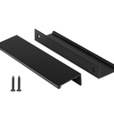 Peaha 10 Pack Kitchen Cabinet Handles 5 inch Black Pulls for Dresser Drawers Door Edge Finger Pull Aluminum Alloy Hardware