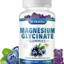 Magnesium Glycinate Gummies 1000mg with Magnesium L-Threonate,Chelated Magnesium Potassium Complex Supplement with VitD, B6, CoQ10, Calcium,Supports for Memory, Calm, Mood - 90 Gummies Blueberry