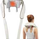 Wireless Neck and Shoulder Massager with Heat - 4D Shiatsu Deep Tissue Massager, 42 Warm Compress, Portable Back Massager for Home, Office, Travel - Neck Massager for Relaxation & Tension Relief (Light Gray)