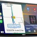 IK5 9" Wireless Apple CarPlay & Android Auto Screen, Portable Car Stereo with 4K Dash Cam & 1080p Backup Camera, Add CarPlay to Any Vehicle, Touchscreen, Mirror Link