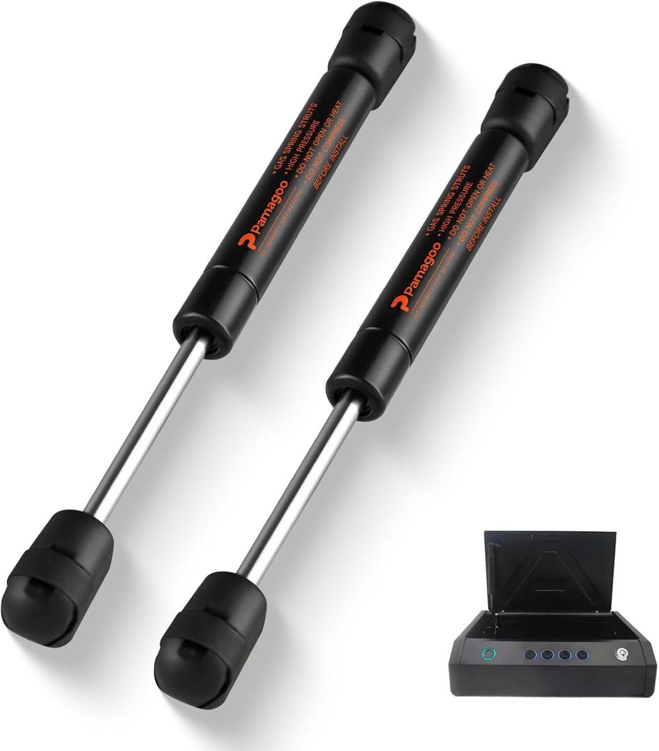 SX082P20 8.5 inch 20 lbs 89 N Gas Struts, 2 pcs 8" Prop Shocks for Truck Pickup Tool Box,Sentry Safe Door, RV Overhead Cabinet Door, Toy Box Door Spring (No mounting Brackets)