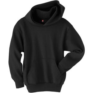 Hanes Boys' EcoSmart Fleece Hoodie, Hooded Sweatshirt for Boys, Pullover Sweatshirt (Large, Black)