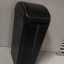 Kiddream 14 L/ 3.6 Gal Waste Bin with Lids, Plastic Black Garbage Trash Can, F