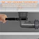 4 Pack Rubber Strap Wrench Set, Adjustable Oil Filter Wrench Max Diameter 4'' and 6", Non-Slip Heavy Duty Belt Wrenches for Plumbing, Jar Opener, Water Filter, Shower Head, Drain Sewer Cap, Sink Fauce