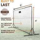 Soccer Rebounder Net 6x12 Feet Practice Soccer Training Equipment | Portable, Easy Assembly, Steel Frame | Perfect for Practicing Backyard Volley, Solo Training,Kickback, Passing, Pitchback