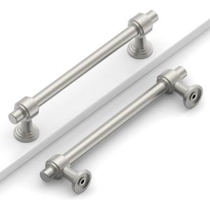 10 Pack 5"(128mm) Brushed Satin Nickel Cabinet Pulls Kitchen Cabinet Handles Cabinet Hardware Nickel Drawer Pulls for Cupboard CK0081
