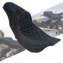 One-Piece Seat Driver & Passenger Seat 2-Up Fit For Harley Touring Road King FLHR Road Glide FLTR Street Glide FLHX Electra Glide Ultra Limited FLHT 2009-2023 (Blue Stitching) (Without Driver Backrest)
