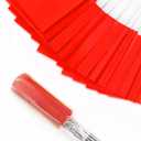 Zozen 50Pack Red Marking Flags, Writable/15x4x5 Inch, Yard Flags for Lawn & Irrigation & Landscape & Sprinkler & Survey & Dog Training.