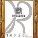 Ornate Wooden Gold Picture frames,16x20 Picture Frame for Photo Frame,Canvas Frames,Art Panels Frame,Paintings,Artwork,Corner Ornaments Gold Frames,without Acrylic Glass and Backing 03