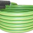 HQMPC Garden Hose 5/8"IDx20' Hose Durable PVC Non Kinking Heavy Water Hose with Brass Hose Fittings (20 FEET)