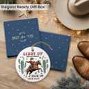 Western Christmas Ornaments 2025 - Cowboy Ornaments for Christmas Decorations, Ceramic Ornament for Vintage Cowboy Decor, Xmas Gifts for Cowboys Western, Men, Friends, Family, Coworkers