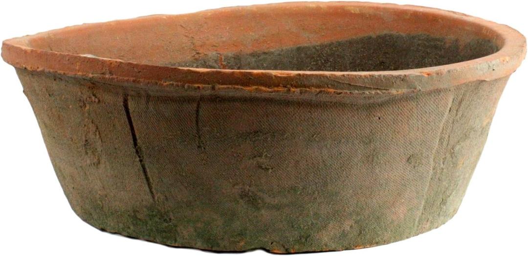 HomArt Rustic Terra Cotta Bulb Pot, Large, Antique Red, 1-Count