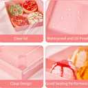 100 Pack Charcuterie Boxes with Clear Lids, 5.4 Inch To Go Paper Mini Food Containers, Disposable Dessert Sandwich Boxes +100 Toothpicks+100 Cupcake Liners for Cookies Donuts Muffins, Valentines Box