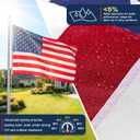 American Flag 3x5 Ft for Outside, Heavy Duty Nylon US Flag for Outdoor High Wind, All Weather Fade Resistant Waterproof USA Flags with Embroidered Stars, Grommets, Patriotic Display of Allegiance