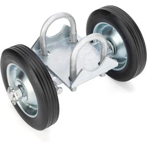 6" Rolling Gate Wheel Carrier Heavy Duty for Driveway Chain Link Fence, Gate Supporter Wheel Caster for Metal Tube Gates, Gate Helper Wheel for Swing Sliding Gate, 600lb Capacity