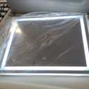 FENNIO Vanity Mirror with Lights, 20"x23" Lighted Makeup Mirror, Large Makeup Mirror with Lights, Touch Sensor with Dimmable 3 Modes, Square White