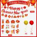 Chinese New Year Decorations 2026,Year of The Horse Red Hanging Swirls Lunar New Year Banners,Spring Festival Party Decorations Supplies
