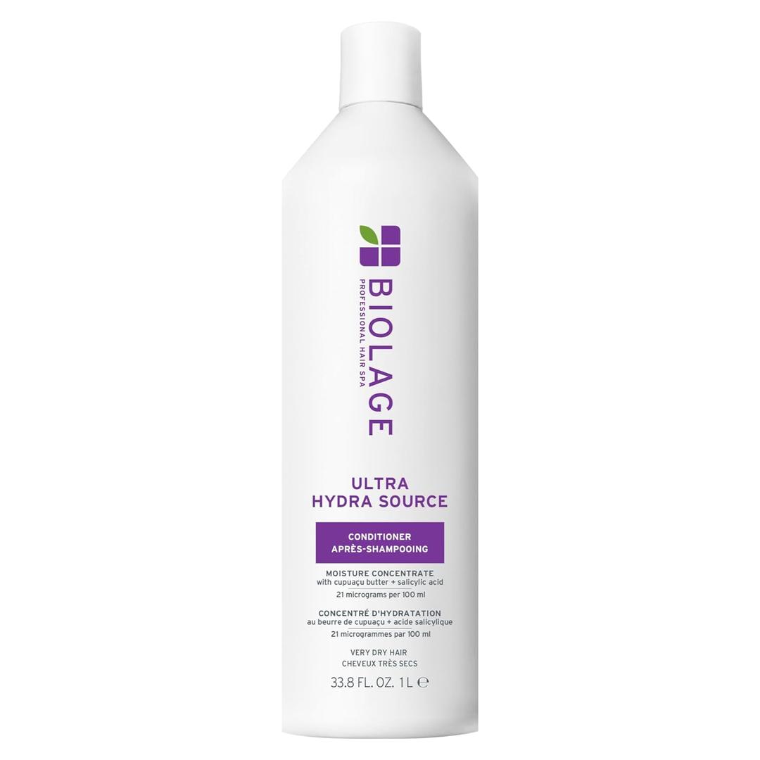 Biolage Ultra Hydra Source Conditioner - Intensely Conditions, For Very Dry, Thick, Coarse Hair, With Micro-dosed with Cupuau Butter & Salicylic Acid, Packaging may vary (33.8 Fl Oz (Pack of 1))