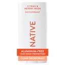 Native Deodorant Contains Naturally Derived Ingredients, 72 Hour Odor Control, Deodorant for Women and Men, Aluminum Free, Citrus & Herbal Musk 2.65oz