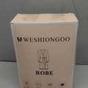 WESHIONGOO Womens Robe Luxury Knit Bathrobe for Women Ultra-Soft Plush Fleece Robe, Cozy Spa-Like Longwear (One Size) (Taupe)