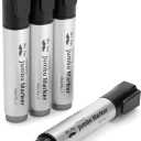 Mr. Pen- Jumbo Permanent Markers, 4 Pack, Chisel Tip, Black, Thick, Large, Wide Tip