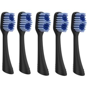 5 Replacement Toothbrush Heads for Oral-B Clic (Black, 5 Count)