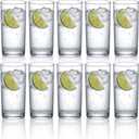 Set of 10 Clear Glass Drinking Cups – Stackable & Multi-Purpose Heavy-Duty Glassware for Home & Café, 
10.1 oz, Pure Collection
Drinking Glasses, Lead-Free Crystal Glassware, Juice Glasses, Water Glass Set, Dishwasher Safe