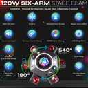 6-Arm Spider Moving Head DJ Stage Light RGBW DMX