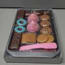 Cookie Play Food Set, Play Food for Kids Kitchen - Play Kitchen Accessories - Play Baking Cookies and Cupcakes Plastic Toy Food for Pretend Play, Kids Toddler Childrens Birthday Gifts