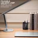 10W USB Foldable LED Desk Lamp, with 46 LEDs, 180 Degrees Adjustable Arm, Aluminium Alloy Body, Modern Eye Care LED Table Light for Home Office, for Reading, Studying, Working