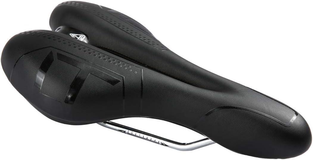 Comfortable Bike Saddle Mountain Bicycle Seat Profession Road MTB Bike Seat Outdoor Or Indoor Cycling Cushion Pad (Black/Black)