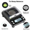 UNIWEIGH Digital Milligram Scale Accurate 0.001g/50g,Precision mg Scale for Jewelry,Powder,Gold,Gem,Reloading Scale,Micro Gram Scale with 6 Units,Tare,Cal Weight,Pocket Scale with USB&Battery Powered