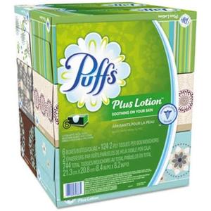 Puffs 137961 Plus Lotion Facial Tissue 2-Ply 124 Sheets/Box 6 Boxes/Pack (39383) Puffs 137961 Plus Lotion Facial Tissue 2-Ply 124 Sheets/Box 6 Boxes/Pack (39383)