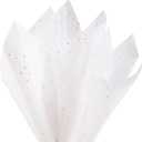 SUNCOLOR 120 Sheets 20"x14" White Tissue Paper for Gift Bags Packaging Glitter Art Tissue Paper for Crafts