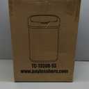 BestOffice | 13 Gallon Trash Can with Lid | Automatic Touchless Garbage Can | Odor Control | Modern Oval Design | Easy to Clean | Stainless Steel | Fits Any Kitchen, Bathroom, Office or Home