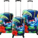 Bioworld Lilo and Stitch 3-Piece Luggage Set - 20", 24", and 28" Rolling Suitcases