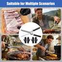 2026 Upgraded Rib Membrane Remover Thickened Stainless Steel, Rib Scraper with Ergonomic Full-Rubber Grip, Dishwasher Safe, Membrane Removal Tool with 2PCS Gloves, for Easy Meat Preparation