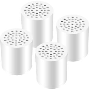 4 Pack 20 Stage Shower Filter Universal Replacement Cartridge Hard Water Purifier Removes Chlorine, Heavy Metals, Iron, Other Sediments, Water Softener with High Output