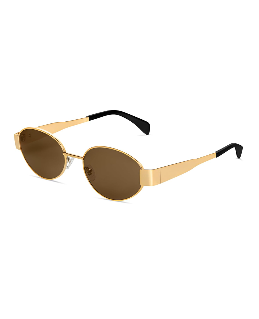 BUTABY Retro Oval Sunglasses for Women Men Designer Trendy Sun Glasses Classic Shades UV400 Protection