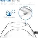 ecooe Double Walled Glass Coffee Mug 12 oz Latte Cappuccino Cups Set of 2, Clear Glass Coffee Cups with Handle, 350 ml Insulated Coffee Cup Borosilicate Heat Resistant Glass Mug Tea Cup